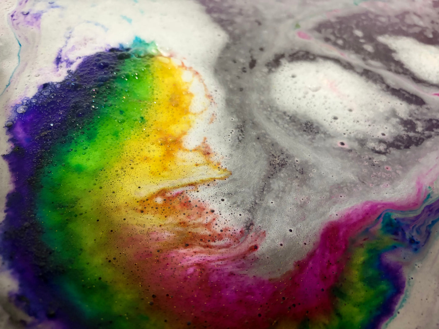 PRIDE π»π Lavender Rainbow Burst Ghost Bath Bomb