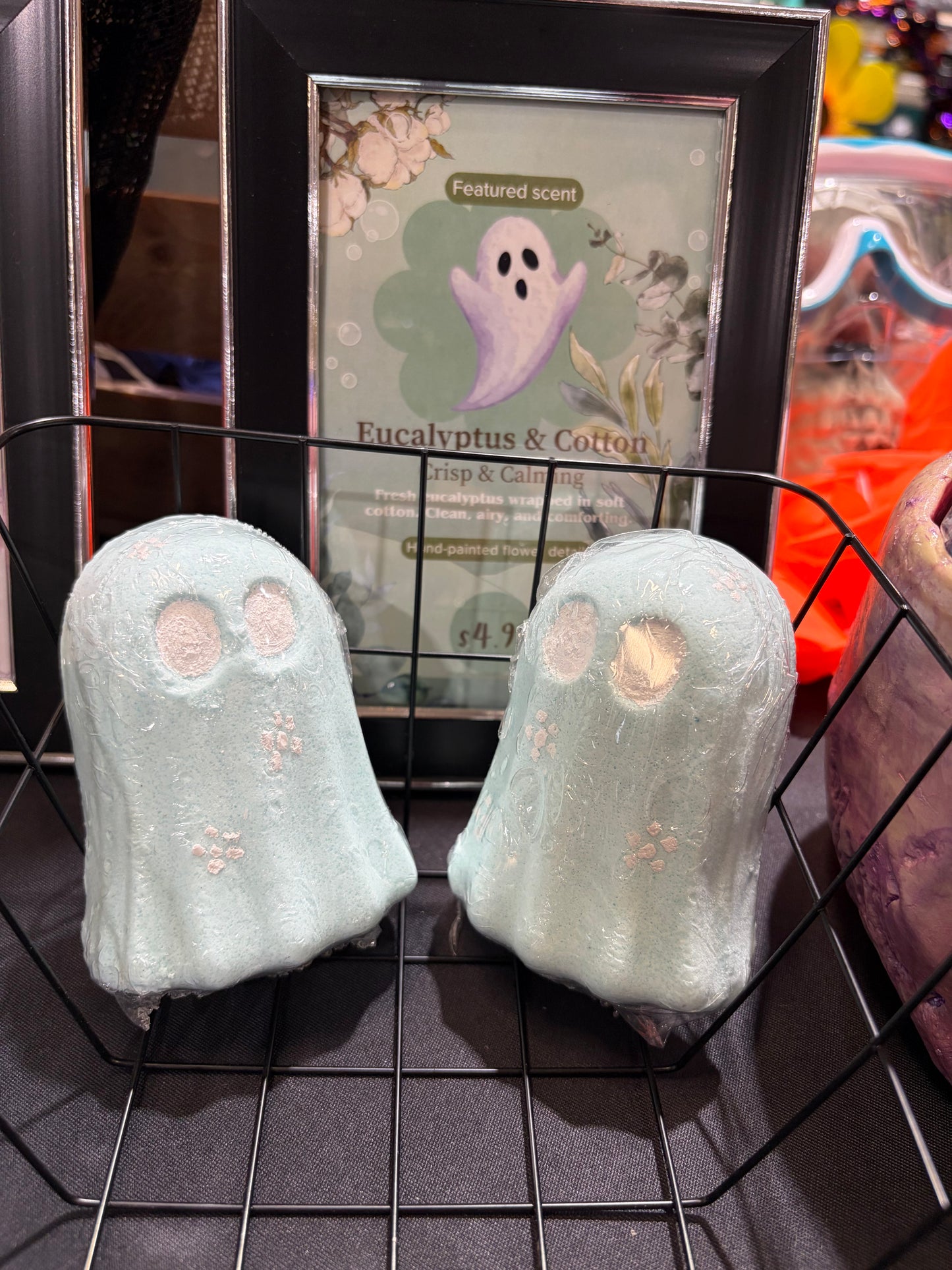 Summerween Eucalyptus Flower Ghost Bath Bomb 👻🩵